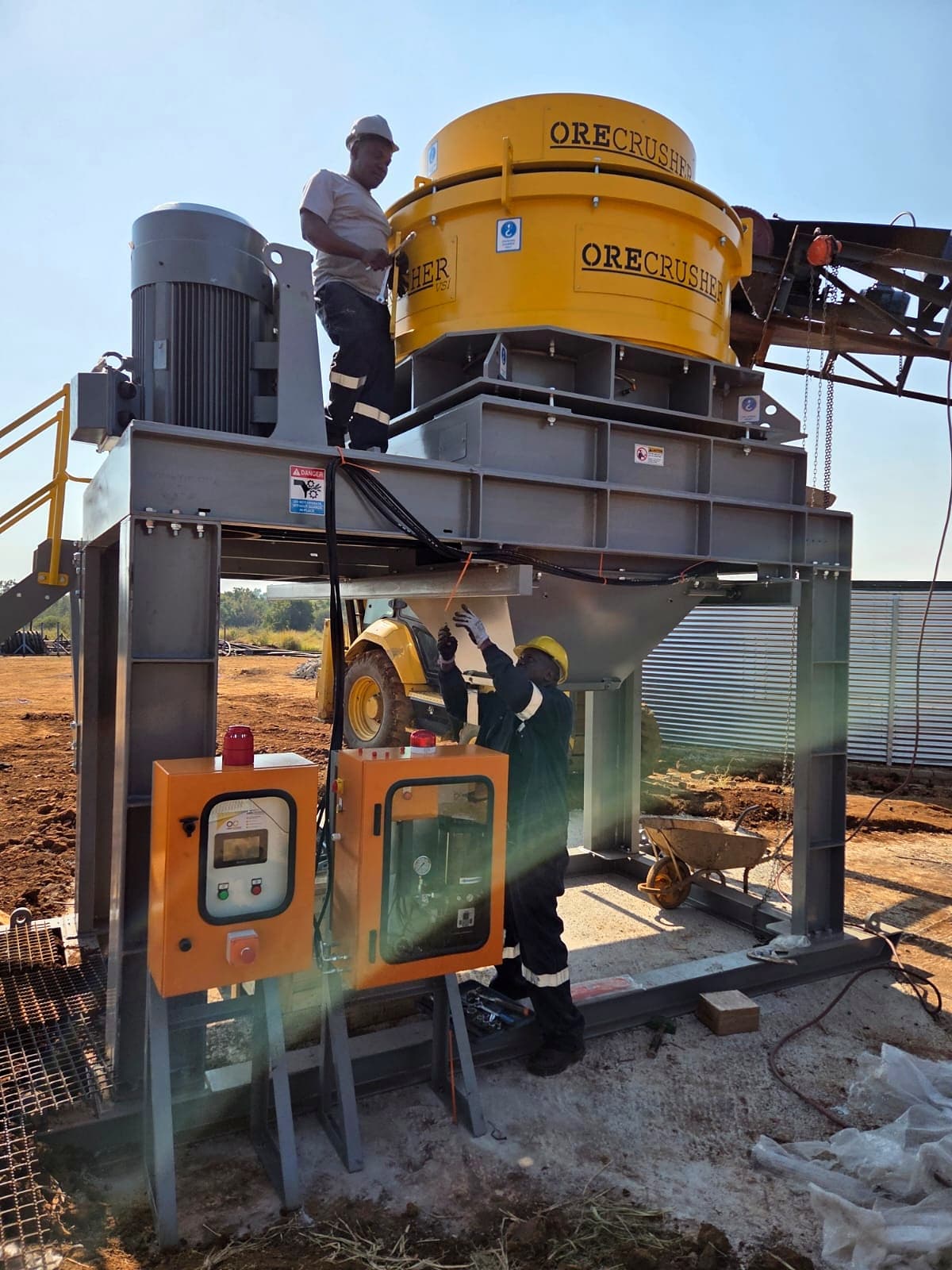 OM25 VSI crusher installation